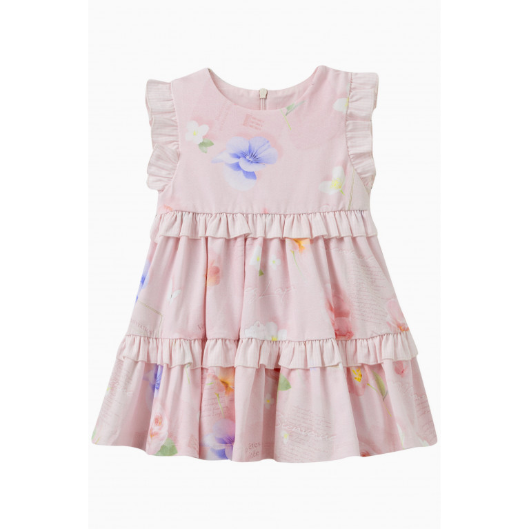 Lapin House - Floral Tiered Dress in Cotton