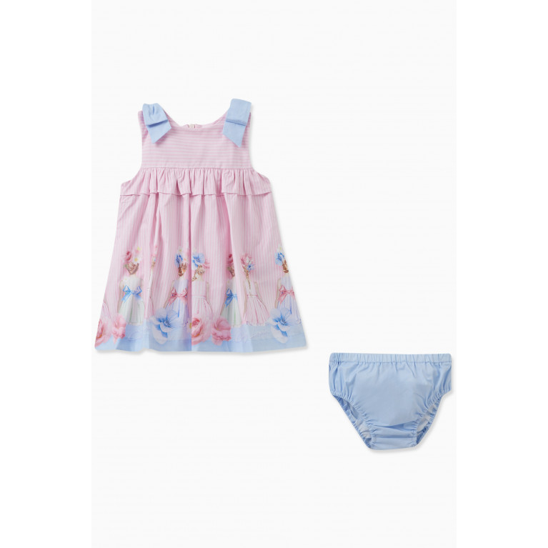 Lapin House - Ruffled Floral Dress in Cotton