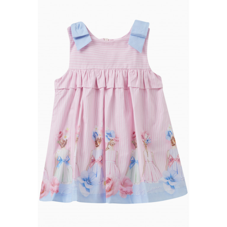 Lapin House - Ruffled Floral Dress in Cotton
