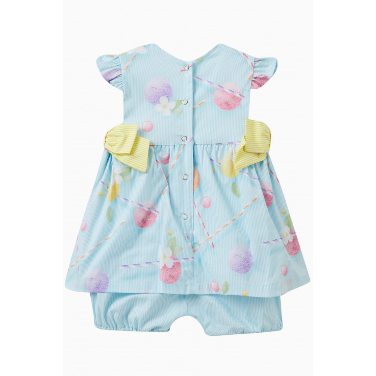 Lapin House - Striped Candy Romper in Cotton