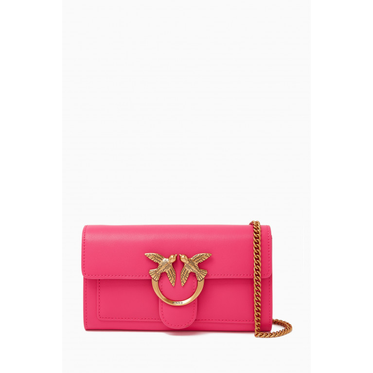 PINKO - Love Icon Chain Wallet in Leather