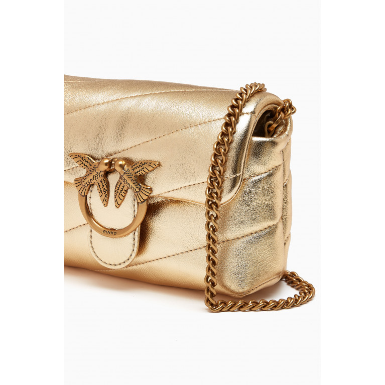 PINKO - Baby Love Puff Bag in Metallic Maxi Quilted Nappa