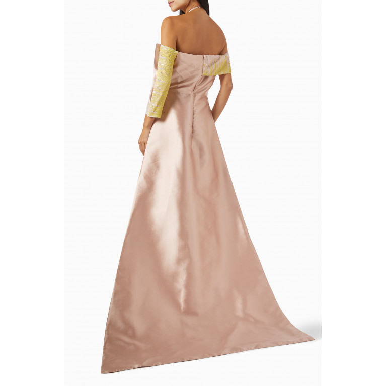 Alize - Halterneck Gown in Satin
