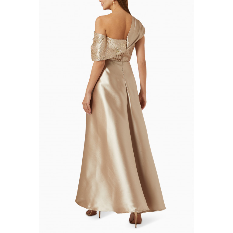 Alize - One-shoulder Gown in Satin