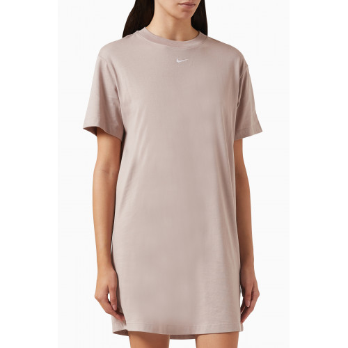 Nike - Sportswear Essential T-shirt Mini Dress in Cotton-jersey Neutral