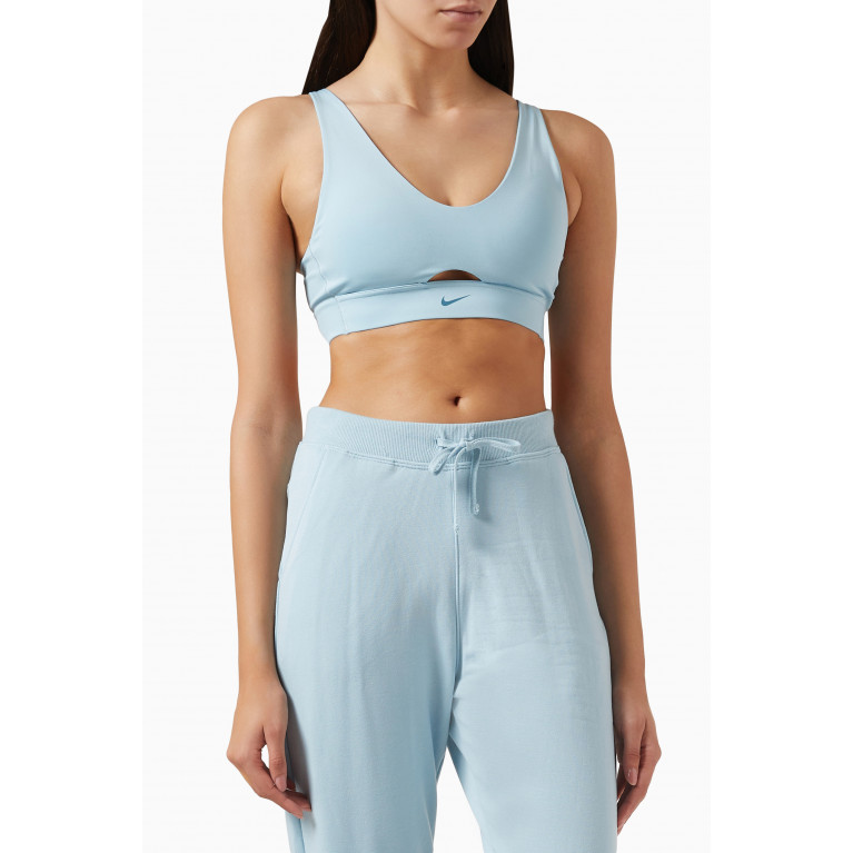 Nike - Indy Dri-FIT Cut-out Padded Sports Bra in Jersey Blue