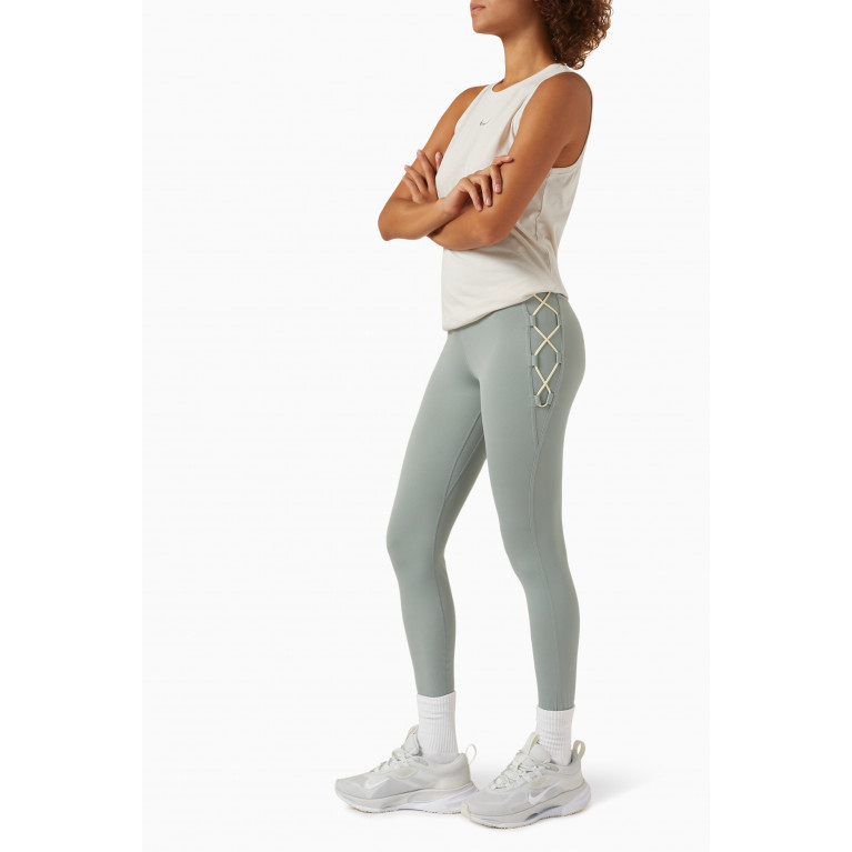 Nike - DRI-Fit One Novelty 7/8 Leggings in Stretch Nylon Green