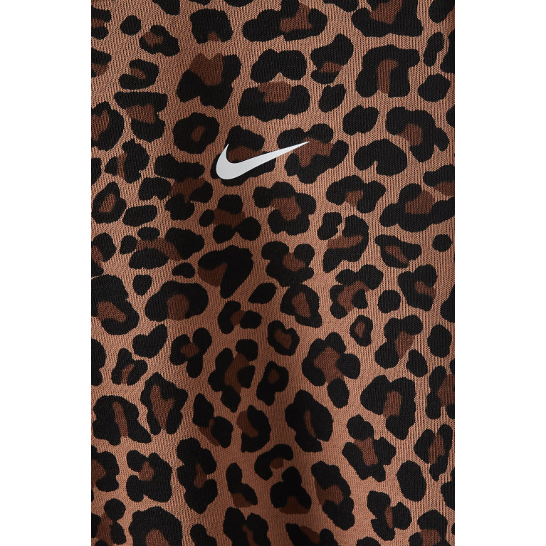 Nike - Nike Dri-FIT Get Fit Leopard Sweatshirt in Jersey Brown
