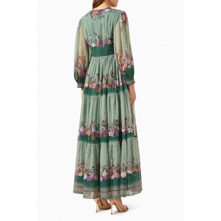 Kalico - Zenia Maxi Dress in Chiffon Green