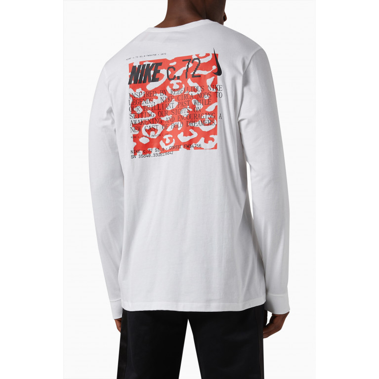 Nike - Long Sleeve T-shirt in Cotton Jersey White