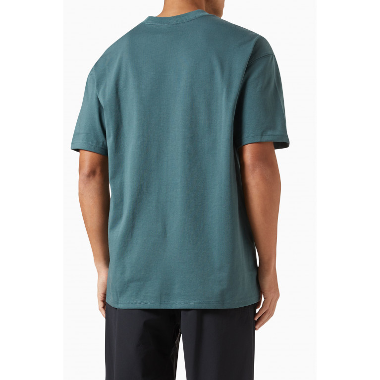 Nike - ACG Logo Patch T-shirt in Poly-cotton Blend Green