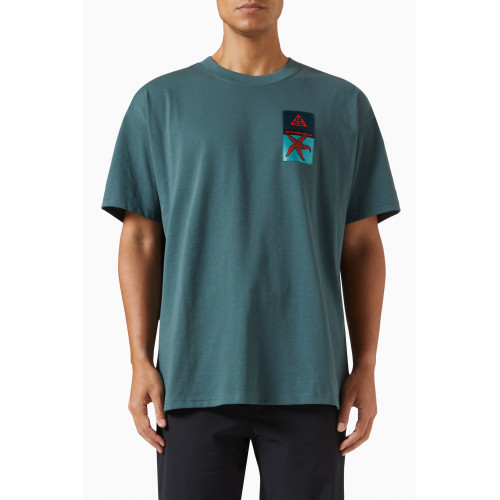 Nike - ACG Logo Patch T-shirt in Poly-cotton Blend Green