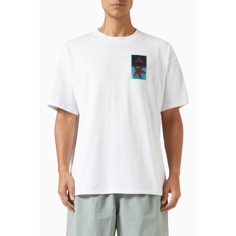 ACG Logo Patch T-shirt in Poly-cotton Blend White