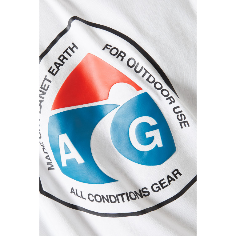 Nike - ACG Graphic Logo Print T-shirt in Poly-cotton Blend White
