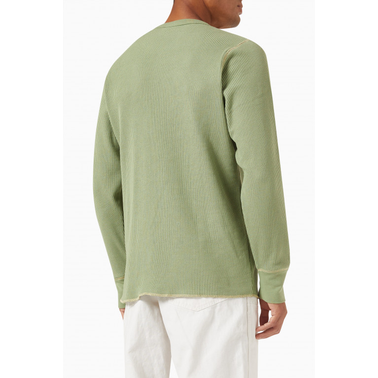 Nike - Long Sleeve T-shirt in Waffle Knit Green