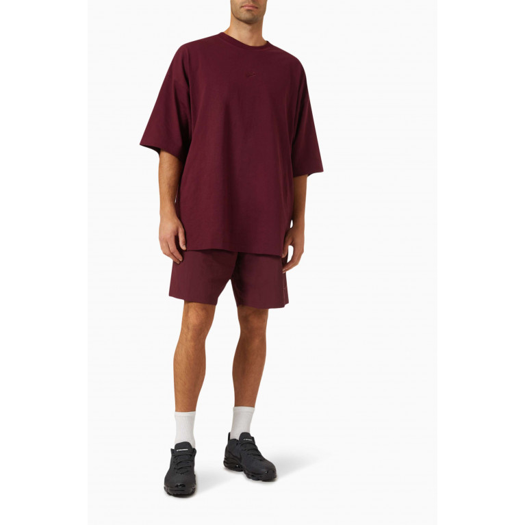 Nike - Nike Solo Swoosh Shorts in Cotton-blend Fleece Red
