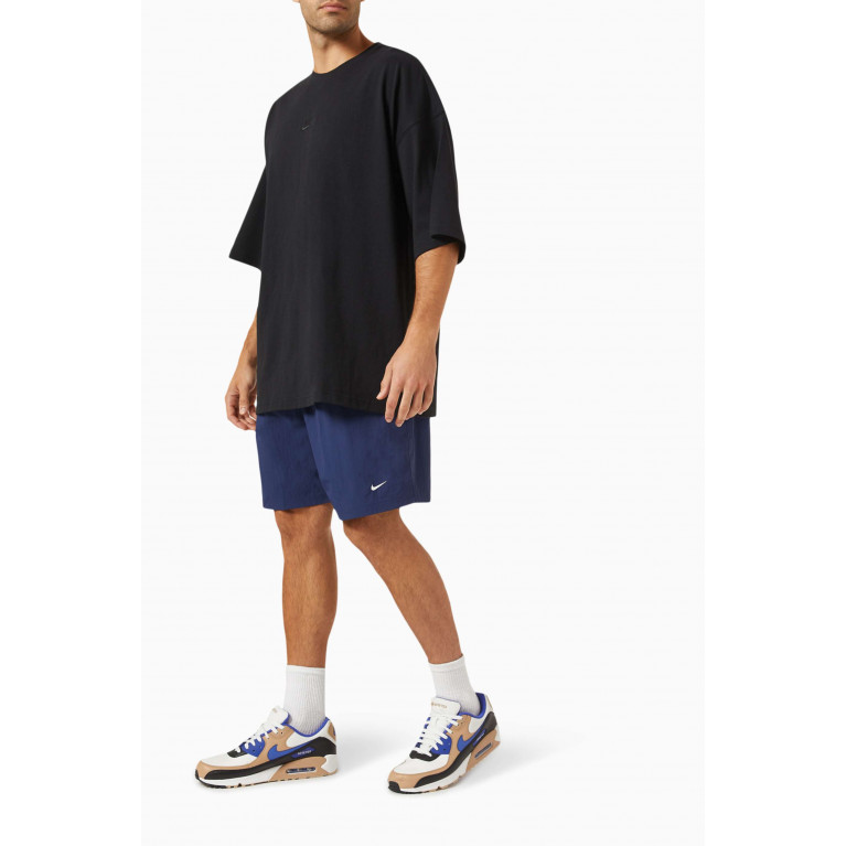 Nike - Solo Swoosh Shorts in Stretch Nylon Blue