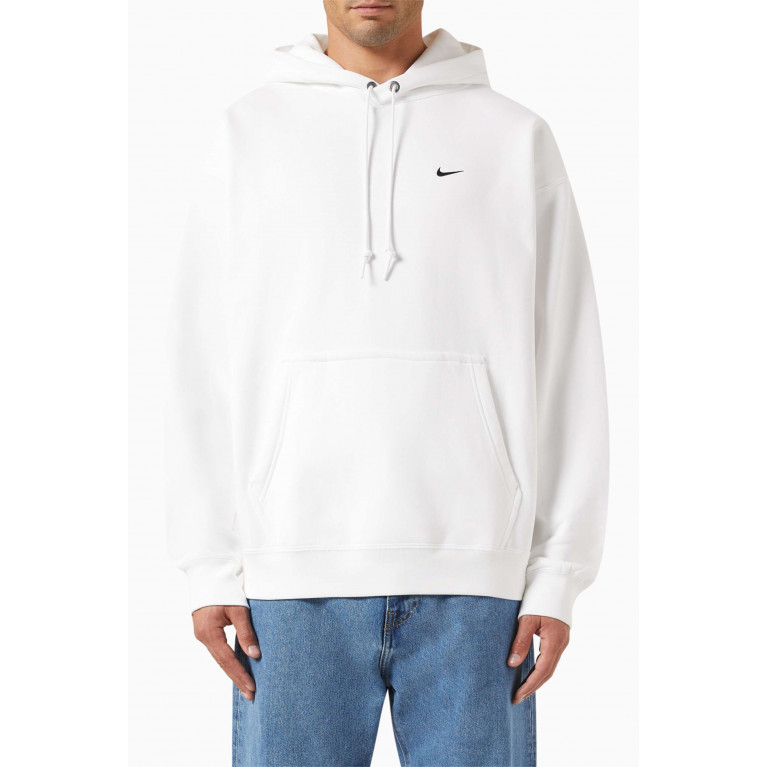 Nike - Logo Hoodie in Fleece White