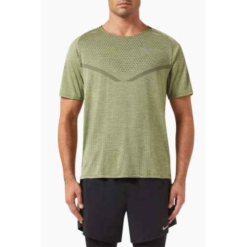 Nike Running - Dri-FIT ADV Techknit Ultra T-shirt in Recycled Nylon Green