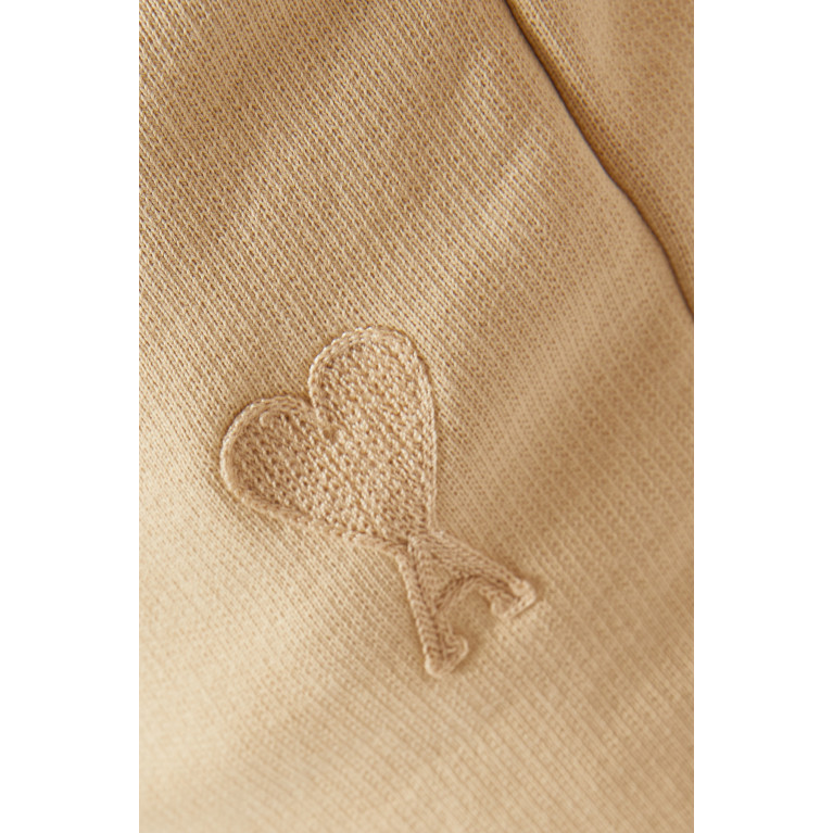 Ami - Ami De Coeur Logo Sweatpants in Cotton Stretch Neutral