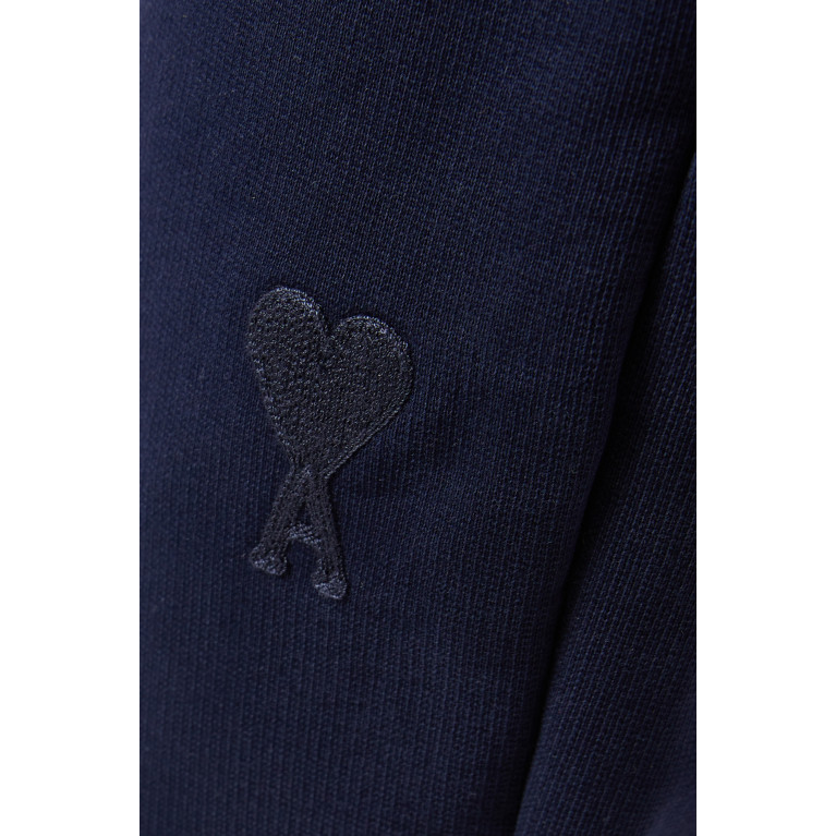 Ami - Ami De Coeur Logo Sweatpants in Cotton Stretch Blue