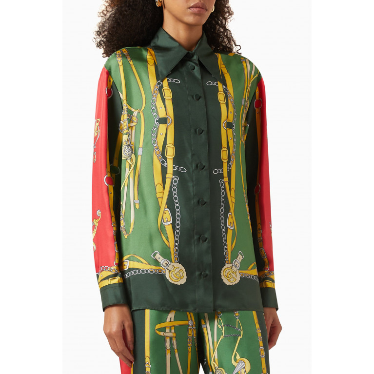 Gucci - Harness & Double G Shirt in Silk