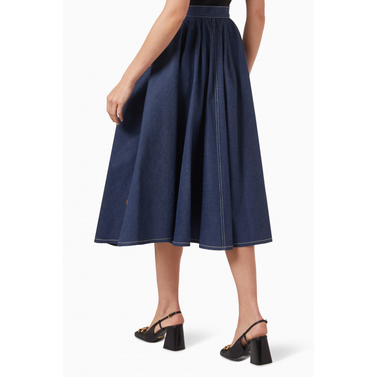 Gucci - Pleated Denim Skirt