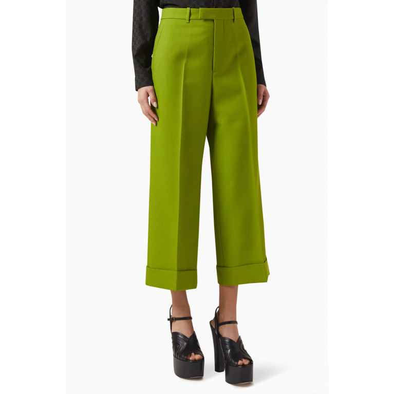 Gucci - Cropped Pants in Drill-fabric
