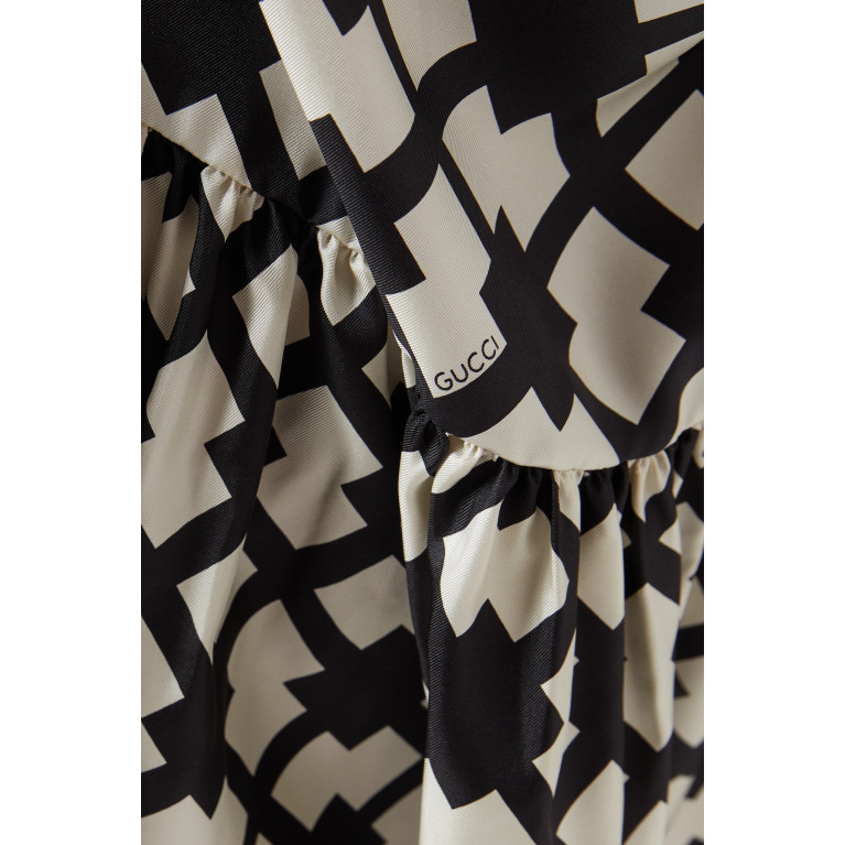Gucci - Rhombus Tile-print Maxi Dress in Silk