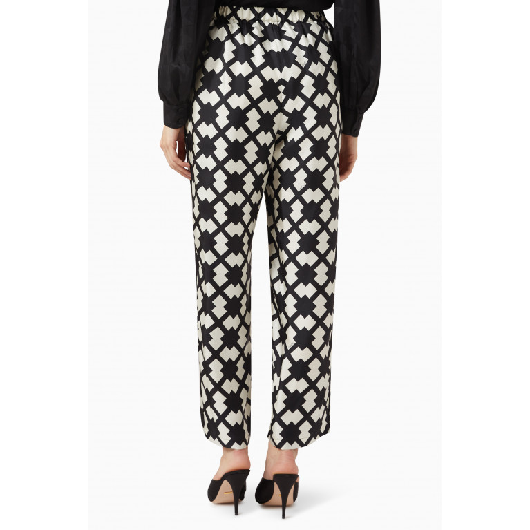 Gucci - Rhombus Tile-print Pants in Silk