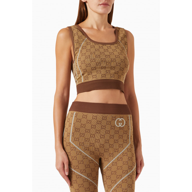 Gucci - GG Jacquard Crop Top in Jersey