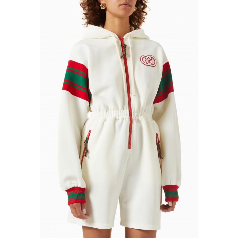 Gucci - Hooded Romper in Jersey