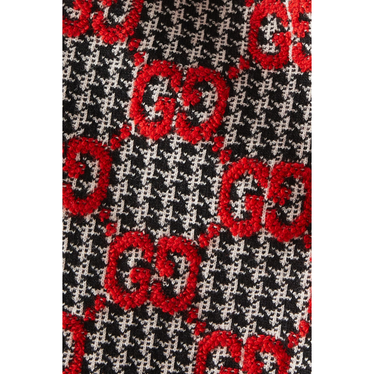 Gucci - GG Bouclé Pied de Poule Midi Skirt in Wool