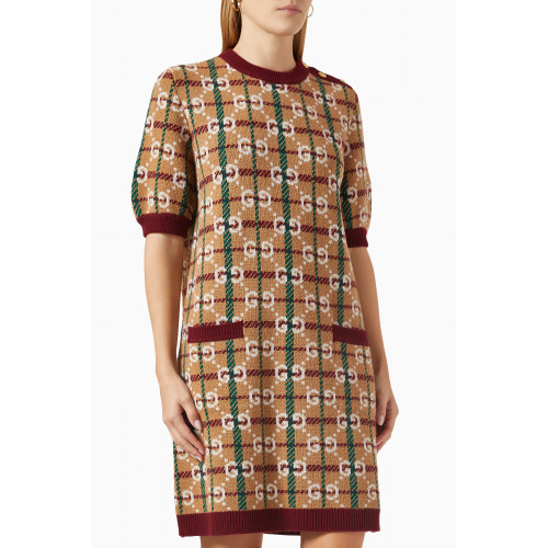 Gucci - GG Check Mini Dress in Wool