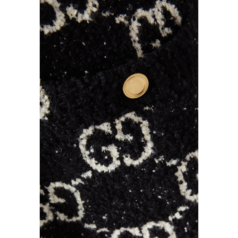 Gucci - GG-motif Jacquard Mini Dress in Cotton-knit