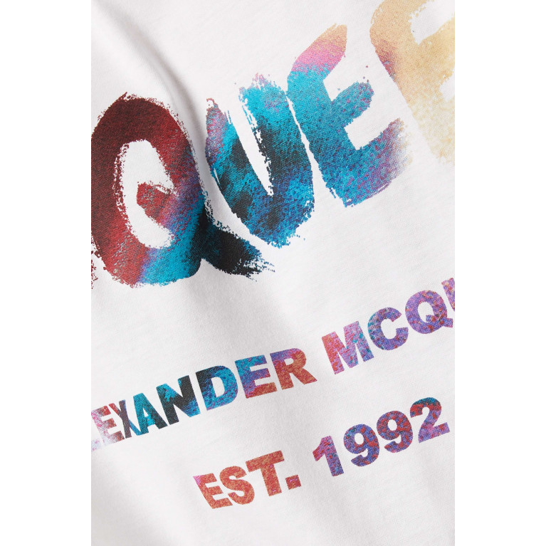 Alexander McQueen - Graffiti T-shirt in Cotton Jersey