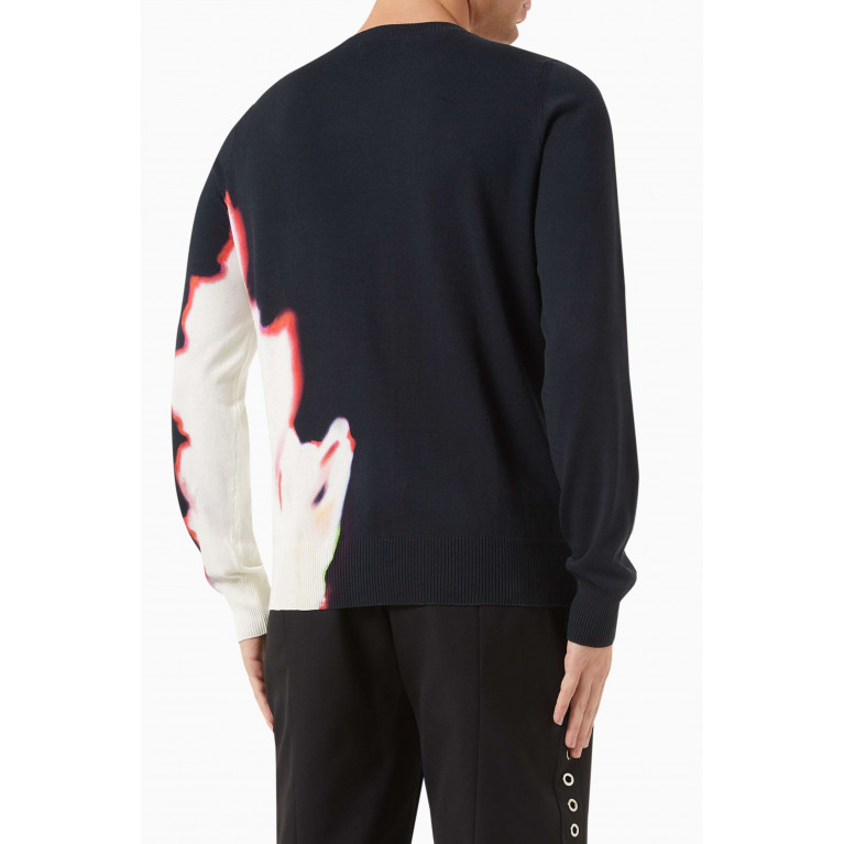 Alexander McQueen - Floral Sweater in Organic Cotton