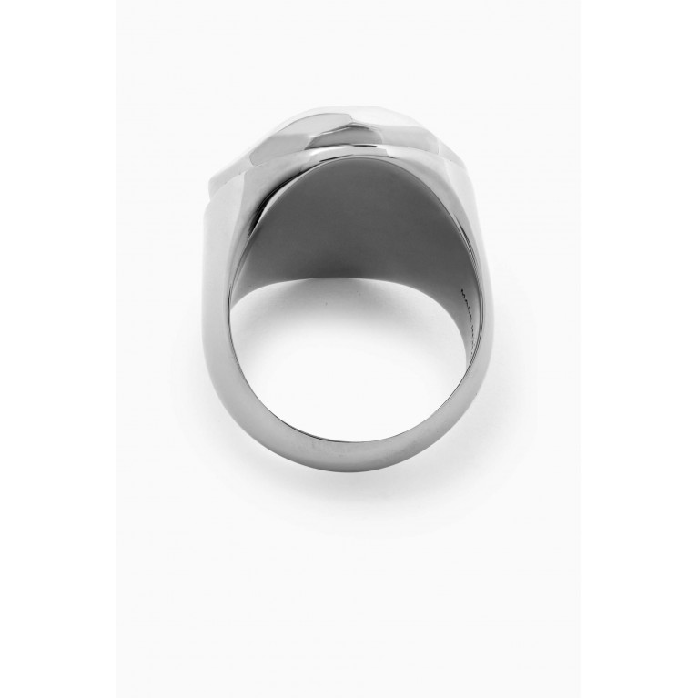 Alexander McQueen - Faceted Stone Ring in Brass