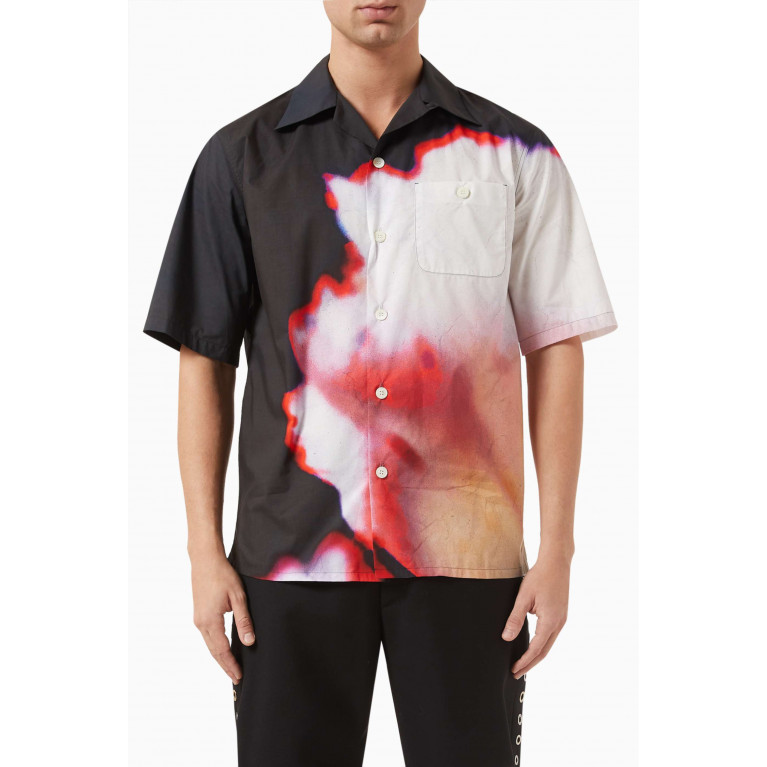 Alexander McQueen - Solarised Flower Hawaiian Shirt in Cotton