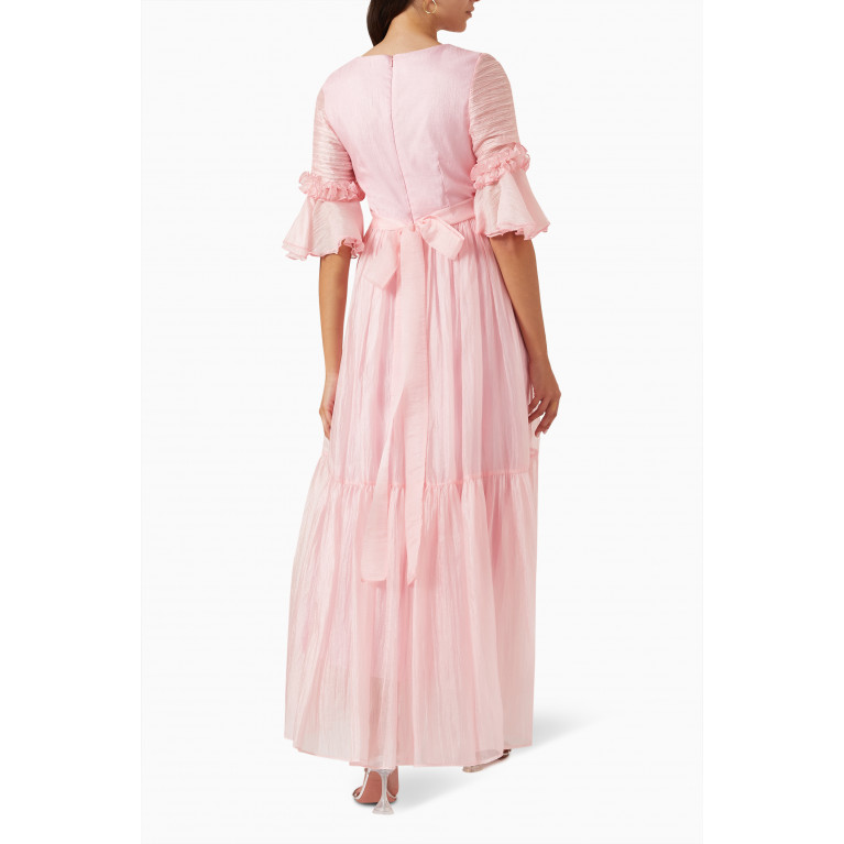 Amri - Tiered Maxi Dress Pink