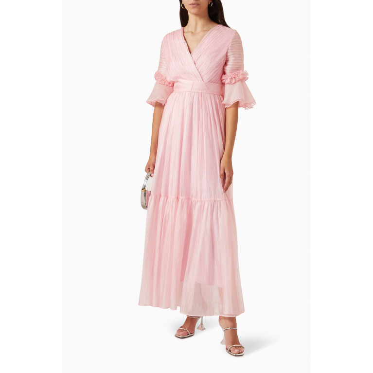 Amri - Tiered Maxi Dress Pink