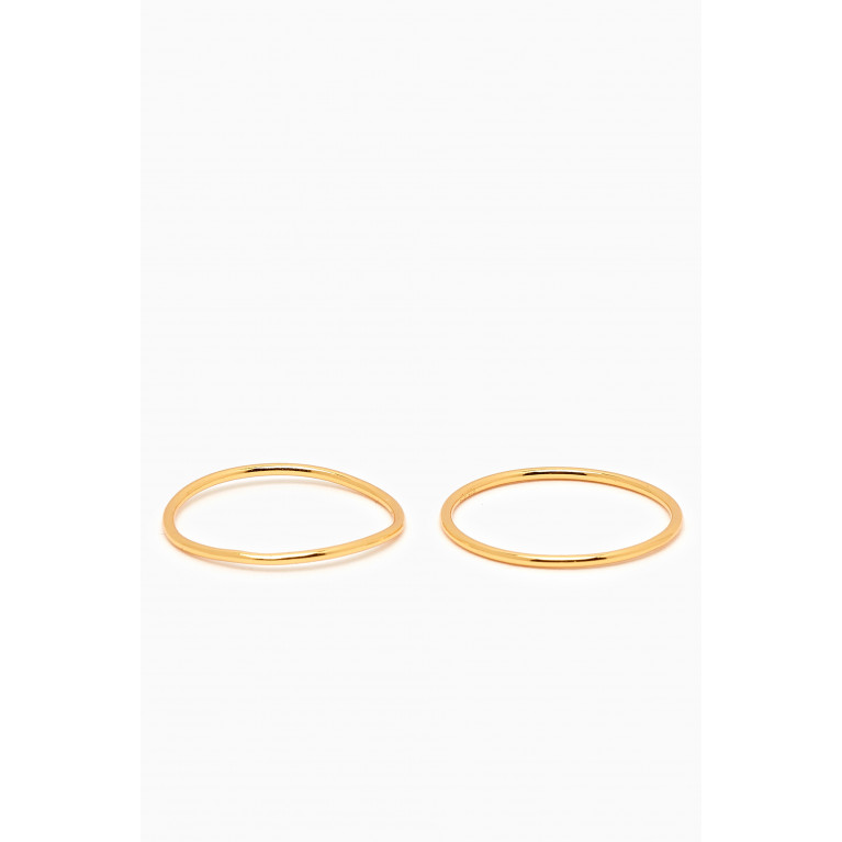 PDPAOLA - Twin Rings in 18kt Gold-plated Sterling Silver