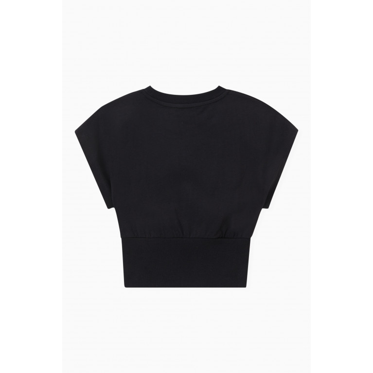 DKNY - Logo-print T-shirt in Organic Cotton-jersey Black