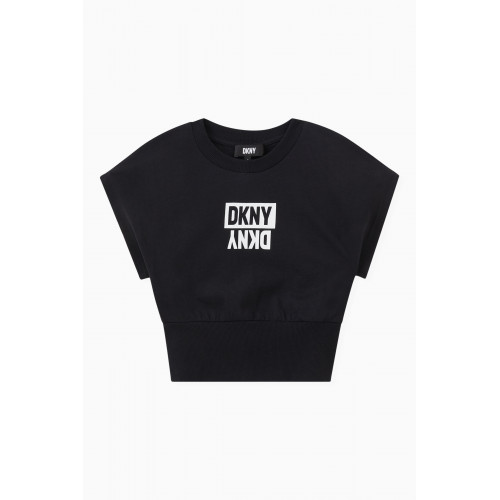 DKNY - Logo-print T-shirt in Organic Cotton-jersey Black
