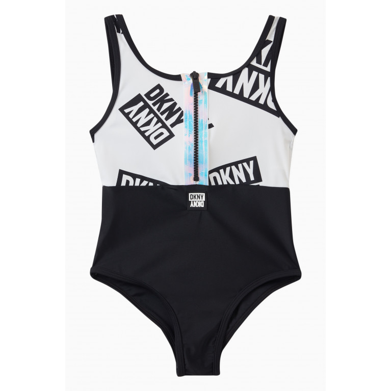 DKNY - Logo One-piece Swimsuit in Polyamide-blend