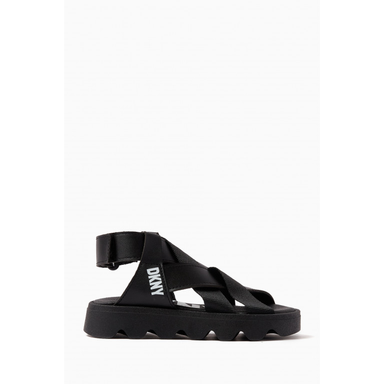 DKNY - Criss-cross Sandals in Faux Leather