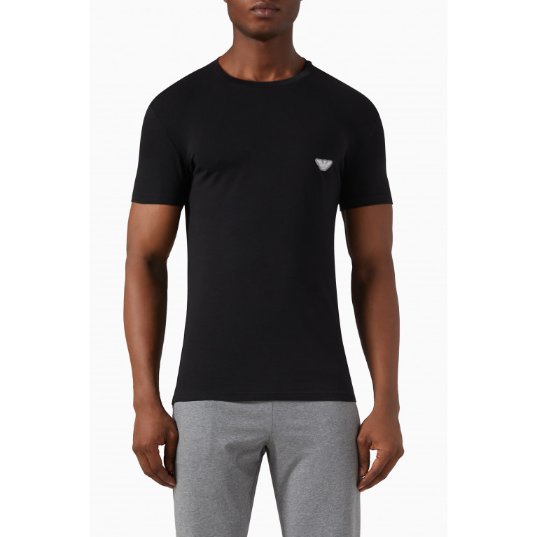 Emporio Armani - N45 Loungewear T-shirt in Cotton Jersey Black