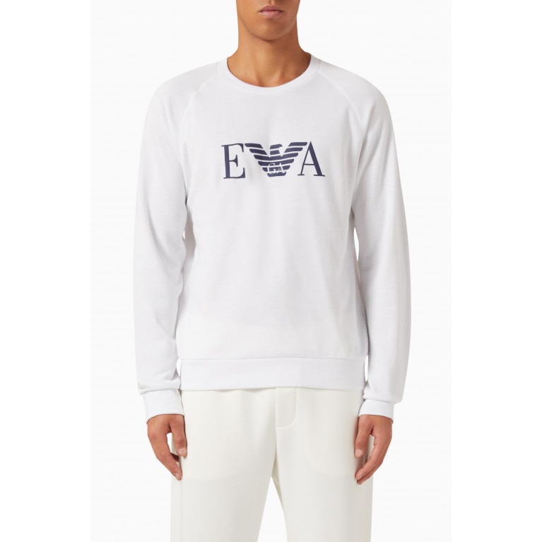 Emporio Armani - Loungewear Sweatshirt in Cotton Jersey White