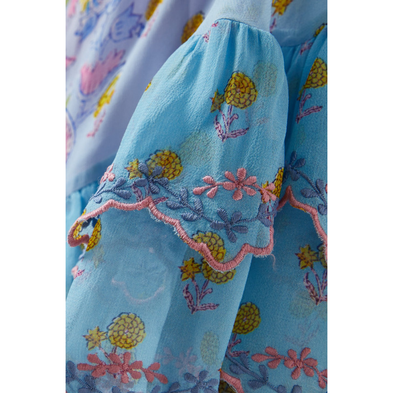Hemant & Nandita - Ombre Floral-print Maxi Dress