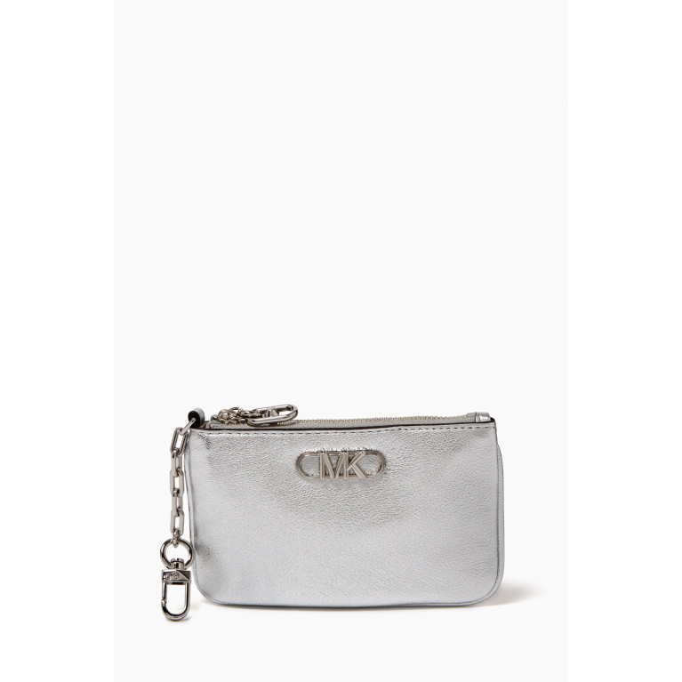 MICHAEL KORS - Small Parker Key Card Holder in Metallic Leather